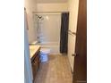 Bathroom featuring a shower-tub combination and a single sink vanity at 7331 Utica St, Westminster, CO 80030