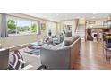 Bright living room with large windows, stylish furniture, and hardwood floors, perfect for entertaining at 13266 Canopus Dr, Lone Tree, CO 80124