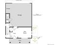 First-floor floorplan with foyer, flex room, garage, storage, and porch at 46565 Avery Ln, Bennett, CO 80022
