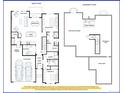 Detailed floor plan showcasing the layout of the main and basement floors, including room placements and dimensions at 8277 S Quail St, Littleton, CO 80127