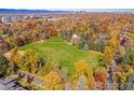 An aerial view of Observatory Park in Denver, Colorado in the fall at 2442 S Saint Paul St, Denver, CO 80210