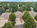 Beautiful aerial view of the home, showcasing its well-manicured yard and location in a leafy neighborhood at 6700 W Dorado Dr # 47, Littleton, CO 80123