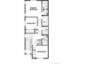 Upstairs floor plan featuring primary bedroom with ensuite, 2 secondary bedrooms, bath and laundry at 24098 E Warm Springs Ave, Aurora, CO 80019