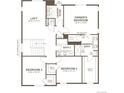 Second floor layout featuring a loft, laundry room, main bedroom, two bedrooms, and two bathrooms at 1312 Sienna Peak Cir, Erie, CO 80516