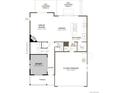 First floor layout featuring a study, living area, dining area, kitchen, mud room, and a 2-car garage at 1312 Sienna Peak Cir, Erie, CO 80516