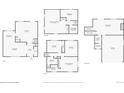 Detailed floor plan showcasing the layout of the home's living spaces, including the kitchen, bedrooms, and basement at 7521 S Race St, Centennial, CO 80122