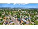 Aerial view of house highlighting its proximity to the Knapp Elementary School at 550 S Raleigh St, Denver, CO 80219