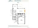 First floor plan featuring a large kitchen, open great room, dining room, and a 2-bay garage at 8893 Springsong Ln, Littleton, CO 80125