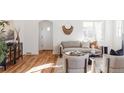 Bright living room with hardwood floors and stylish furniture at 2809 Forest St, Denver, CO 80207