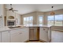 Spacious kitchen with stainless steel appliances and large center island at 34544 Columbine W Trl, Elizabeth, CO 80107