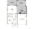 First floor plan features a gourmet kitchen, sunroom, great room, and a two-car garage at 24990 E 42Nd Ave, Aurora, CO 80019