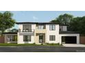 Two-story modern home with stone accents and a balcony at 3820 Pierson Ct, Wheat Ridge, CO 80033