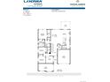 Jefferson model home floor plan featuring an open kitchen, living room, and two-car garage at 16873 Ballinger Cir, Mead, CO 80542