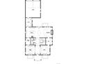 Layout of the home's main floor, showcasing the living room, kitchen, library, and dining room at 1160 N Dahlia St, Denver, CO 80220