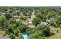 Aerial view of a neighborhood with tree-lined streets and well-maintained homes at 8130 E Bethany Pl, Denver, CO 80231