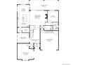 First floor plan showing a two-car garage, a 2-story great room, an office, a kitchen, a dining room, and a 1-car garage at 6309 Cristobal Pt, Parker, CO 80134