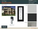 Image of exterior finishes including white siding and stone, black front door, and modern lighting fixtures at 2758 Utica St, Denver, CO 80212