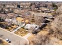 A high-angle view of the property nestled in a mature neighborhood at 3145 S Ash St, Denver, CO 80222