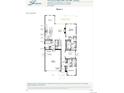 Detailed floor plan featuring a spacious kitchen, primary bedroom, and two-car garage at 6675 Fawn Path Ln, Castle Pines, CO 80108