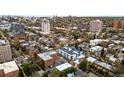 An aerial view of a residential area, showcasing a neighborhood with varied architecture and lush greenery at 70 N Grant St # 10, Denver, CO 80203