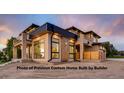 Beautiful home with a stone accent wall, a metal roof, and a balcony in a picturesque neighborhood at 1055 Greens Pl, Erie, CO 80516