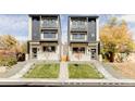 Modern home exterior featuring a symmetrical design, landscaping, and inviting entrance at 3435 W 17Th Ave, Denver, CO 80204