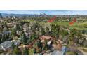 Aerial view of the property, highlighting its proximity to the Denver Country Club Golf Course at 2111 E Alameda Ave, Denver, CO 80209