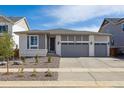 Beautiful one-story home featuring a three-car garage and manicured front yard in a modern neighborhood at 25224 E Warren Pl, Aurora, CO 80018