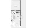Detailed first floor plan showing an open kitchen, great room, and two car garage at 23772 E 33Rd Pl, Aurora, CO 80019