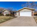 Beautifully landscaped front yard with a well-kept lawn and a two-car garage at 6036 S Colorado Blvd, Centennial, CO 80121