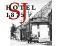 Historical black and white image of the building in 1875 with surrounding landscape at 614 Rose St, Georgetown, CO 80444
