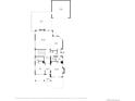 Detailed floorplan showing layout of rooms including living room, kitchen, and garage at 2486 S Monroe St, Denver, CO 80210