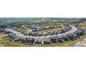 A lovely aerial view of the neighborhood showcasing well-maintained homes and picturesque landscapes at 3967 Descent St, Castle Rock, CO 80108