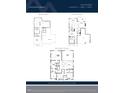 Detailed floor plan showcasing the layout of the basement, main level, and second level at 470 Clear Bell Ln, Monument, CO 80132