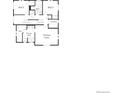 Floor plan of second floor featuring three bedrooms, two baths and laundry at 22092 E 38Th Pl, Aurora, CO 80019