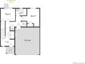 Detailed floor plan showcasing the layout of the first floor, including the garage and bedrooms at 22172 E 38Th Pl, Aurora, CO 80019