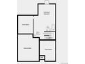 Layout of the basement that contains storage and unfinished space at 3341 N Buchanan Way, Aurora, CO 80019