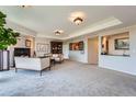 Bright living area with comfortable seating, fireplace, and open layout at 1900 E Girard Pl # 908, Englewood, CO 80113