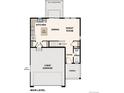 A detailed main level floor plan featuring an open layout, kitchen, dining, garage, and great room at 19039 E 94Th Pl, Commerce City, CO 80022