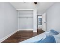Bedroom view including closet and bathroom access at 2281 Vaughn # 104A, Aurora, CO 80014