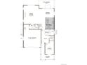 Detailed first-floor layout featuring a 2-car garage, kitchen, dining, great room, study, and covered patio at 8273 Snake River St, Littleton, CO 80125
