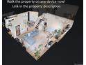 A 3D schematic of the open floor plan of the house at 4600 Dillon St, Denver, CO 80239