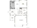 First floor plan showing a gourmet kitchen, dining room, great room, and a three-car garage at 7016 E 126Th Pl, Thornton, CO 80602