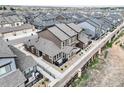 Bird's eye view of a lovely home with a well-manicured yard in a friendly neighborhood at 11524 Dewey St, Parker, CO 80138