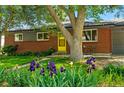 Beautifully landscaped front yard with colorful flowers and classic brick home exterior at 6088 Quail Ct, Arvada, CO 80004