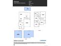 Detailed floor plan showcasing the layout of this two-story home, including dimensions and room placements at 39765 Gibson St, Elizabeth, CO 80107