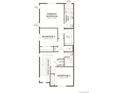Upstairs floor plan featuring three bedrooms, including a primary suite with a private bath, and a shared bathroom at 17035 E Alameda Pkwy, Aurora, CO 80017