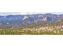 Scenic mountain view with snow-capped peaks and lush green forests in a desirable location at 13012 S Wamblee Valley Rd, Conifer, CO 80433