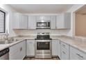 Modern kitchen with stainless steel appliances and gray cabinets at 9105 Oberon Rd # 2, Arvada, CO 80004