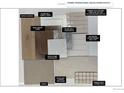 Material selections for kitchen and bathrooms, featuring wood flooring, tile, and cabinetry at 4874 Coal Bank Dr, Castle Rock, CO 80104